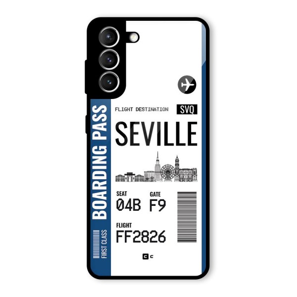 Seville Boarding Pass Glass Back Case for Galaxy S21 5G