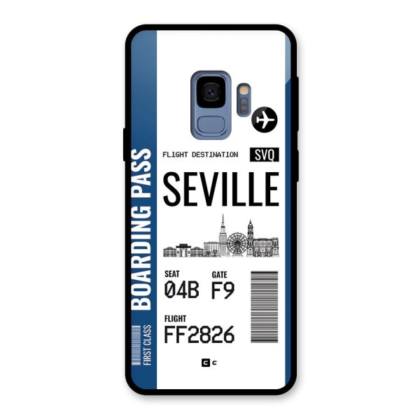 Seville Boarding Pass Glass Back Case for Galaxy S9