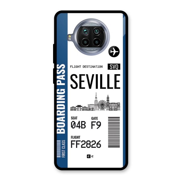 Seville Boarding Pass Glass Back Case for Mi 10i