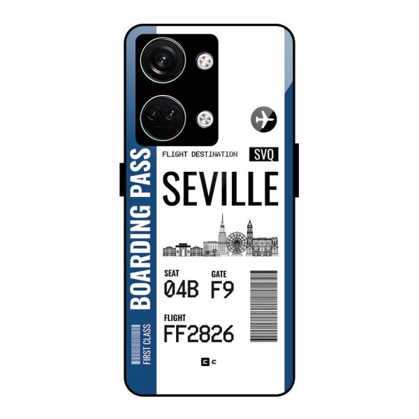 Seville Boarding Pass Glass Back Case for Oneplus Nord 3