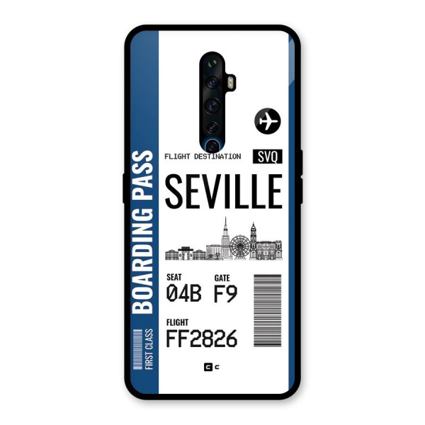 Seville Boarding Pass Glass Back Case for Oppo Reno2 F