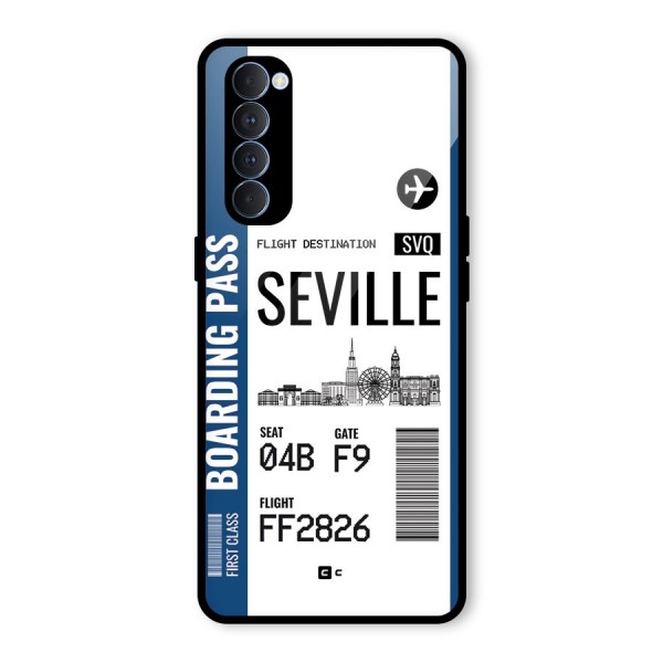 Seville Boarding Pass Glass Back Case for Oppo Reno4 Pro