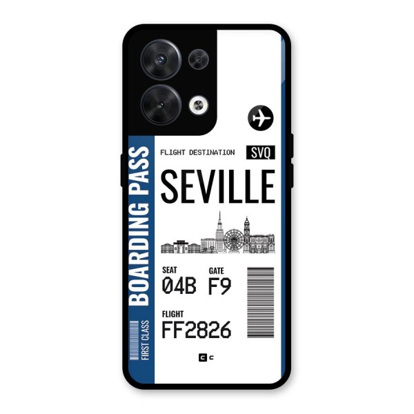 Seville Boarding Pass Glass Back Case for Oppo Reno8 5G