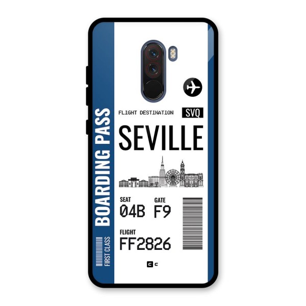 Seville Boarding Pass Glass Back Case for Poco F1