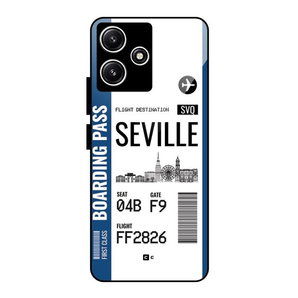 Seville Boarding Pass Glass Back Case for Poco M6 Pro