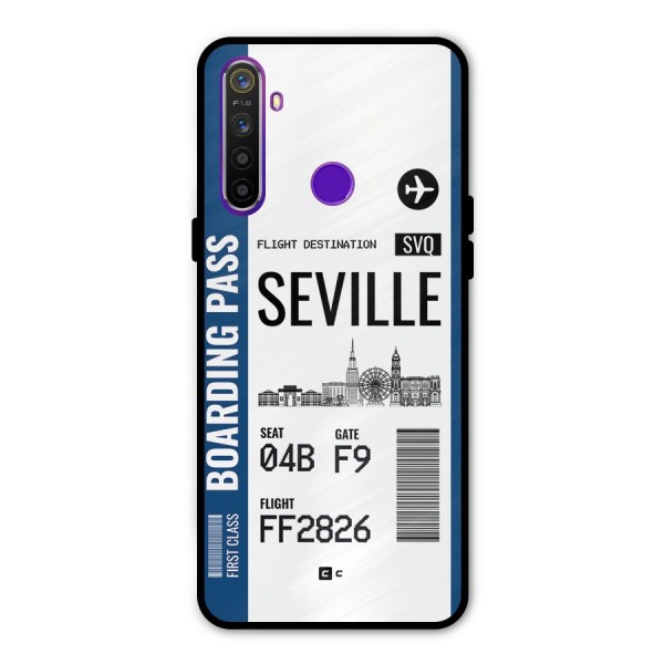 Seville Boarding Pass Glass Back Case for Realme 5s