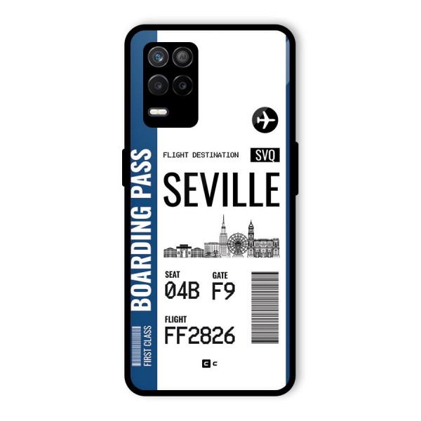 Seville Boarding Pass Glass Back Case for Realme 8s 5G