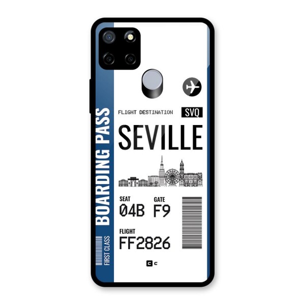 Seville Boarding Pass Glass Back Case for Realme C15