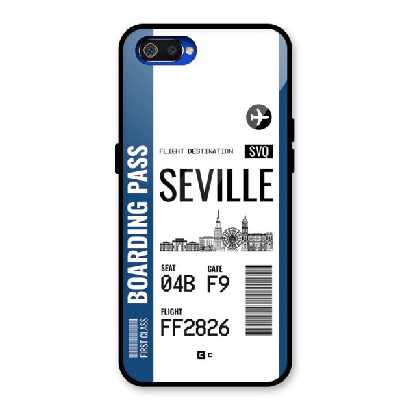 Seville Boarding Pass Glass Back Case for Realme C2