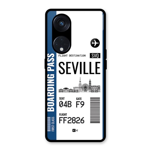 Seville Boarding Pass Glass Back Case for Reno8 T 5G