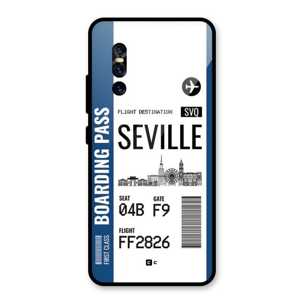 Seville Boarding Pass Glass Back Case for Vivo V15 Pro