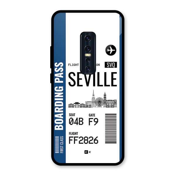 Seville Boarding Pass Glass Back Case for Vivo V17 Pro