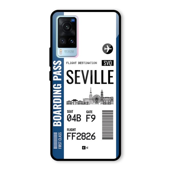 Seville Boarding Pass Glass Back Case for Vivo X60