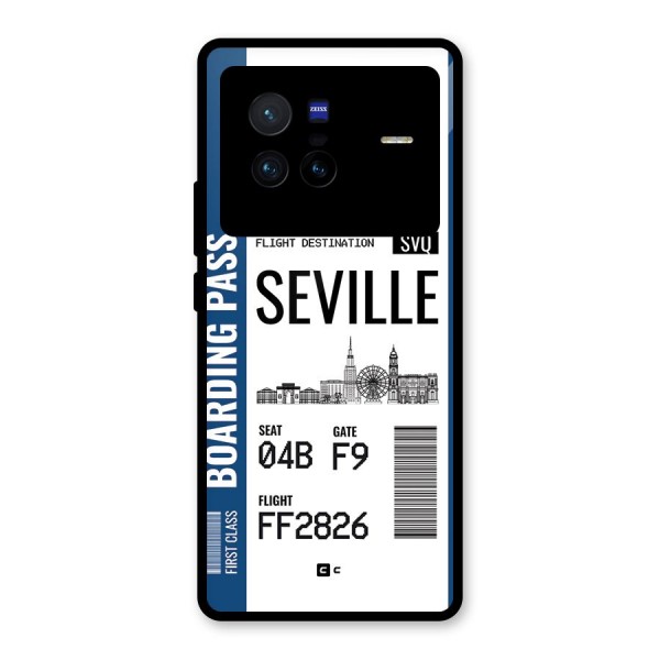 Seville Boarding Pass Glass Back Case for Vivo X80