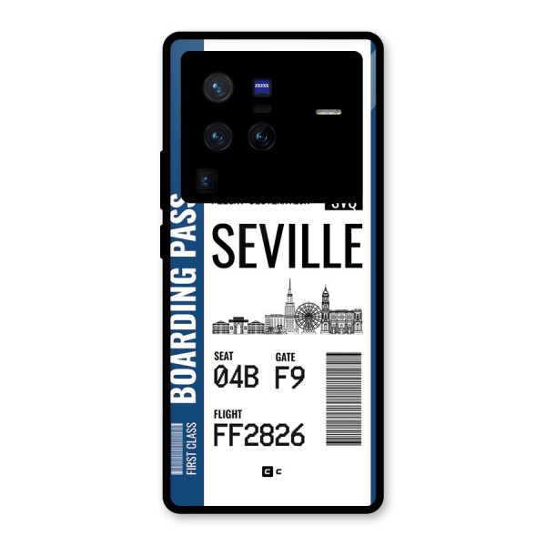 Seville Boarding Pass Glass Back Case for Vivo X80 Pro