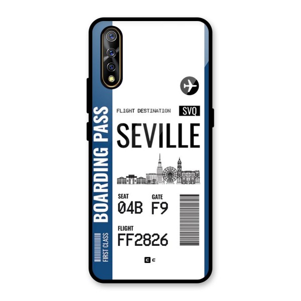 Seville Boarding Pass Glass Back Case for Vivo Z1x