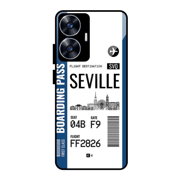 Seville Boarding Pass Glass Back Case for realme C55