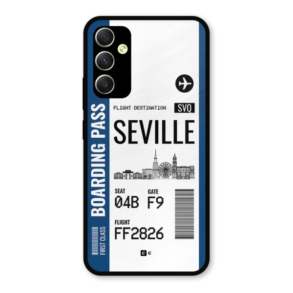 Seville Boarding Pass Metal Back Case for Galaxy A34