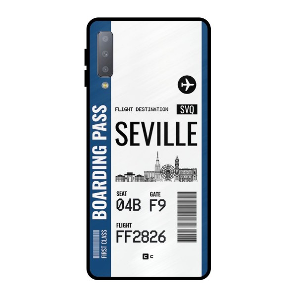 Seville Boarding Pass Metal Back Case for Galaxy A7 (2018)