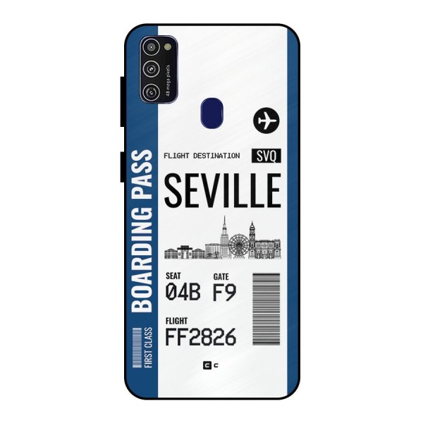 Seville Boarding Pass Metal Back Case for Galaxy M30s