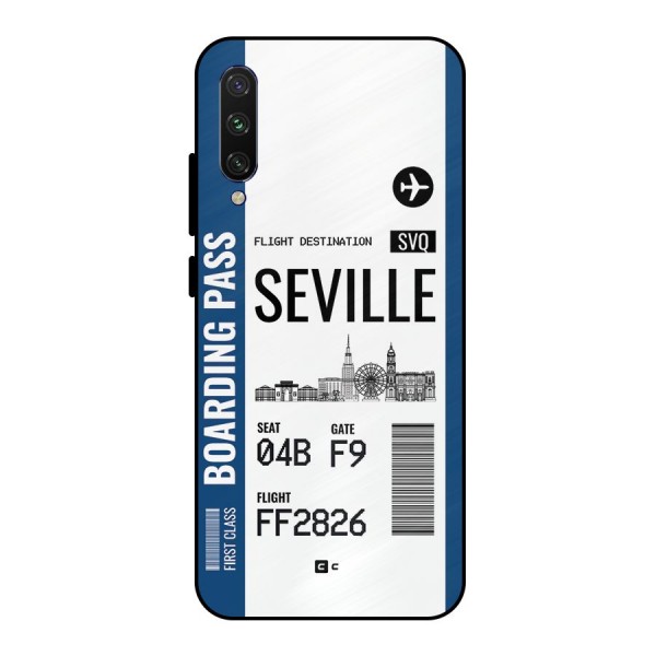 Seville Boarding Pass Metal Back Case for Mi A3