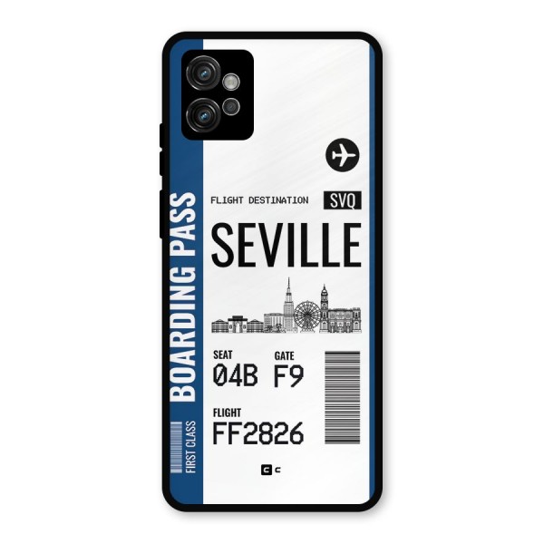 Seville Boarding Pass Metal Back Case for Moto G32