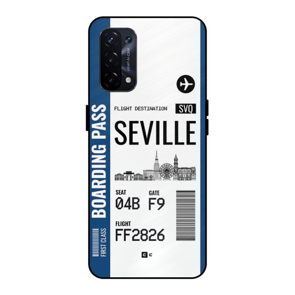 Seville Boarding Pass Metal Back Case for Oppo A74 5G