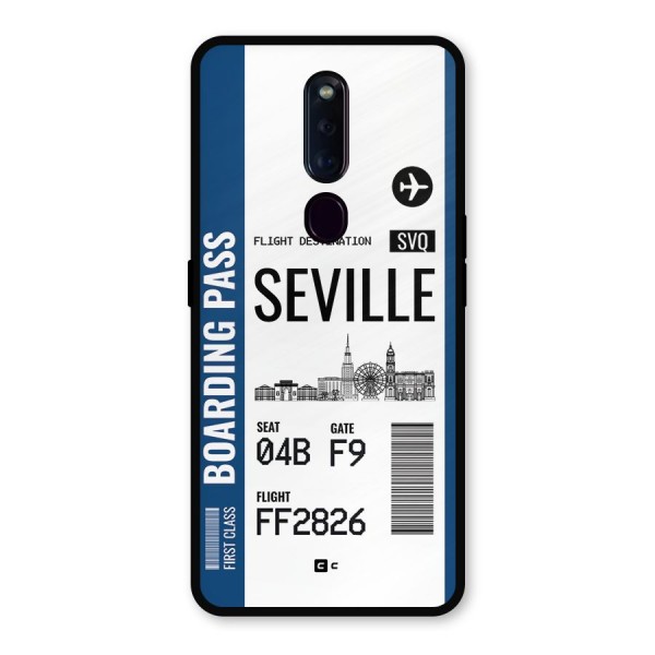 Seville Boarding Pass Metal Back Case for Oppo F11 Pro