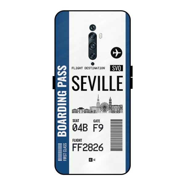 Seville Boarding Pass Metal Back Case for Oppo Reno2 F