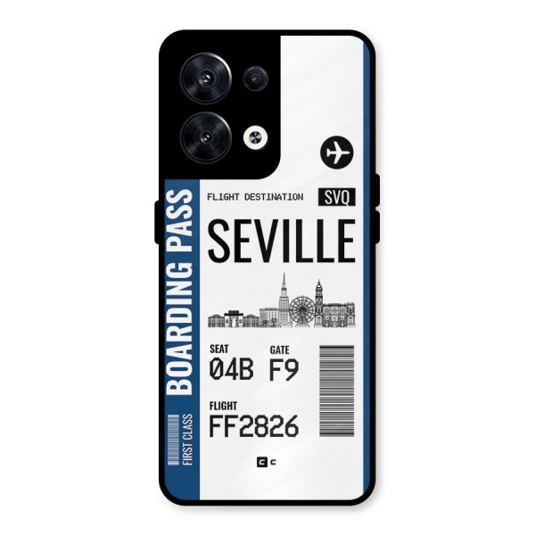 Seville Boarding Pass Metal Back Case for Oppo Reno8 5G