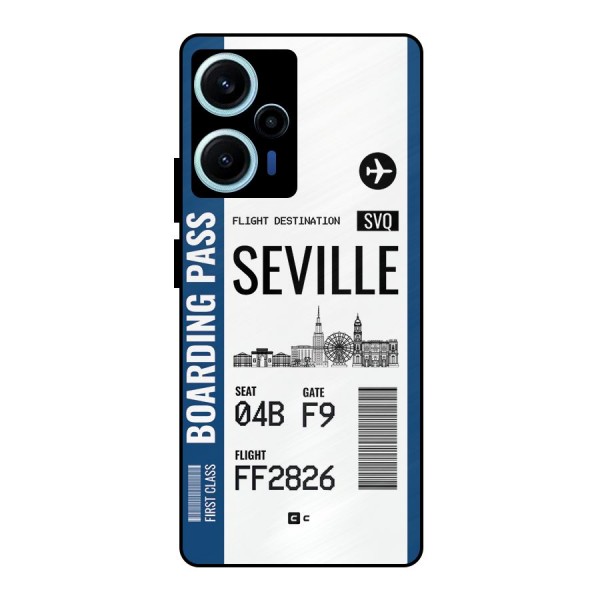 Seville Boarding Pass Metal Back Case for Poco F5