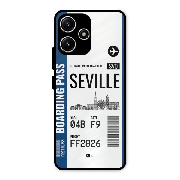 Seville Boarding Pass Metal Back Case for Poco M6 Pro