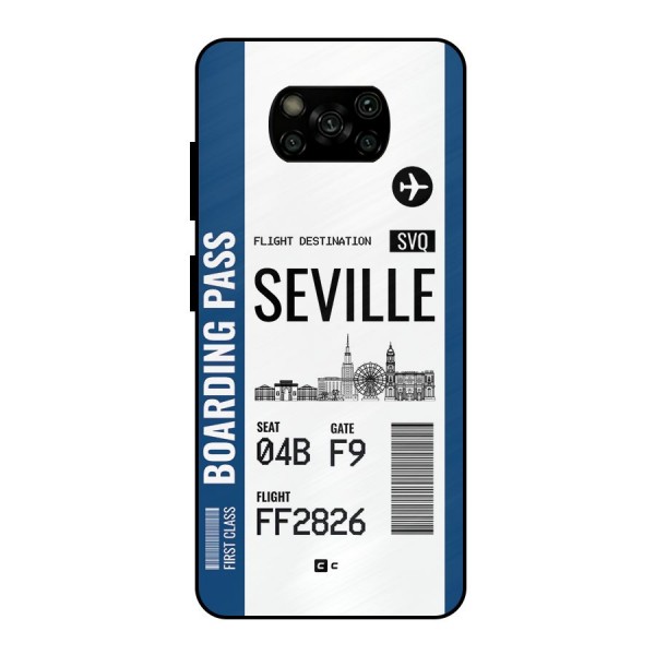 Seville Boarding Pass Metal Back Case for Poco X3