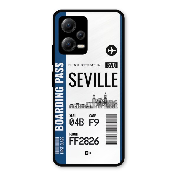 Seville Boarding Pass Metal Back Case for Poco X5