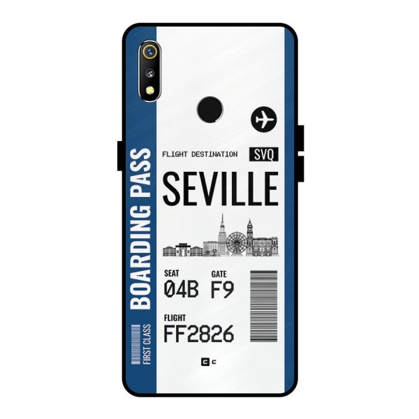 Seville Boarding Pass Metal Back Case for Realme 3i