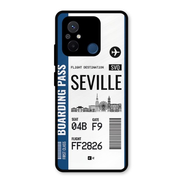 Seville Boarding Pass Metal Back Case for Redmi 12C