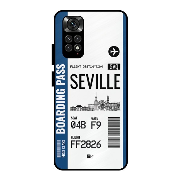 Seville Boarding Pass Metal Back Case for Redmi Note 11 Pro