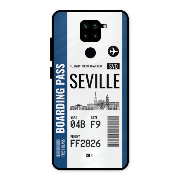 Seville Boarding Pass Metal Back Case for Redmi Note 9