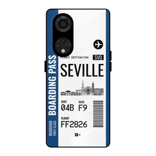 Seville Boarding Pass Metal Back Case for Reno8 T 5G