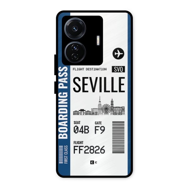 Seville Boarding Pass Metal Back Case for Vivo T1 Pro