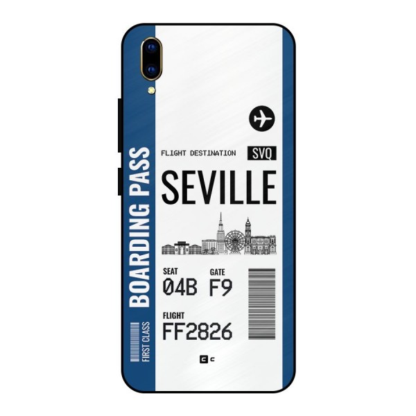 Seville Boarding Pass Metal Back Case for Vivo V11 Pro