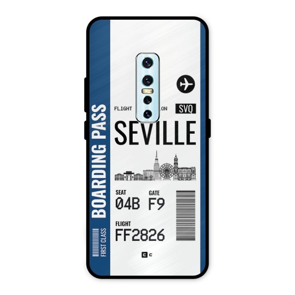 Seville Boarding Pass Metal Back Case for Vivo V17 Pro