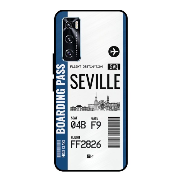 Seville Boarding Pass Metal Back Case for Vivo V20 SE