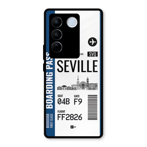 Seville Boarding Pass Metal Back Case for Vivo V27 Pro