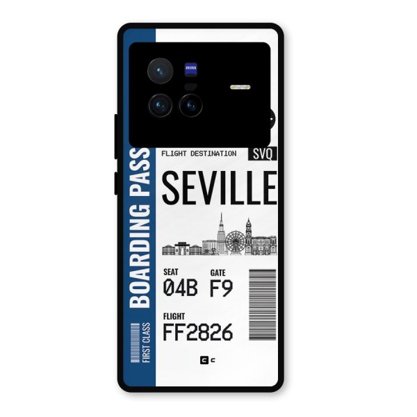 Seville Boarding Pass Metal Back Case for Vivo X80