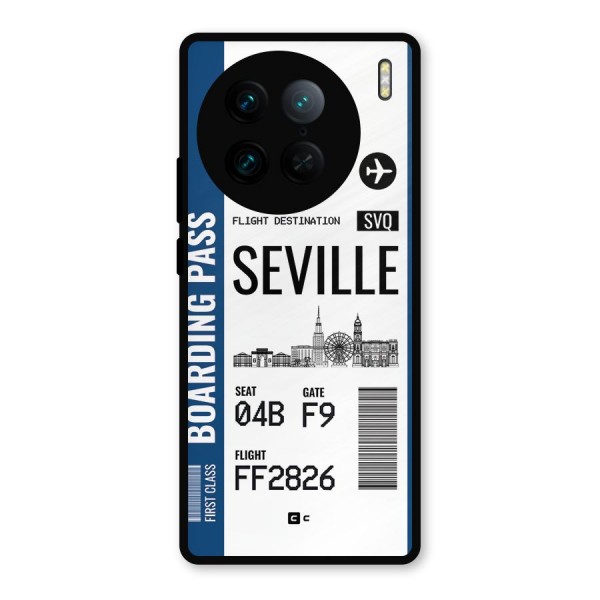 Seville Boarding Pass Metal Back Case for Vivo X90 Pro