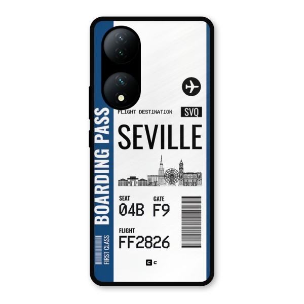 Seville Boarding Pass Metal Back Case for Vivo Y100a