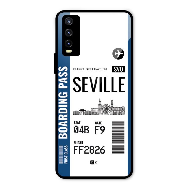 Seville Boarding Pass Metal Back Case for Vivo Y20 2021