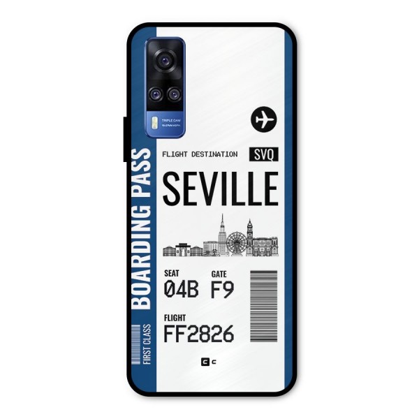 Seville Boarding Pass Metal Back Case for Vivo Y31