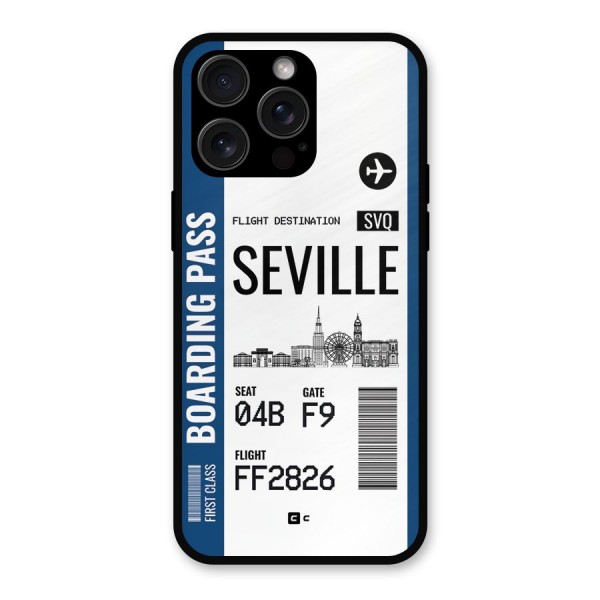 Seville Boarding Pass Metal Back Case for iPhone 15 Pro Max
